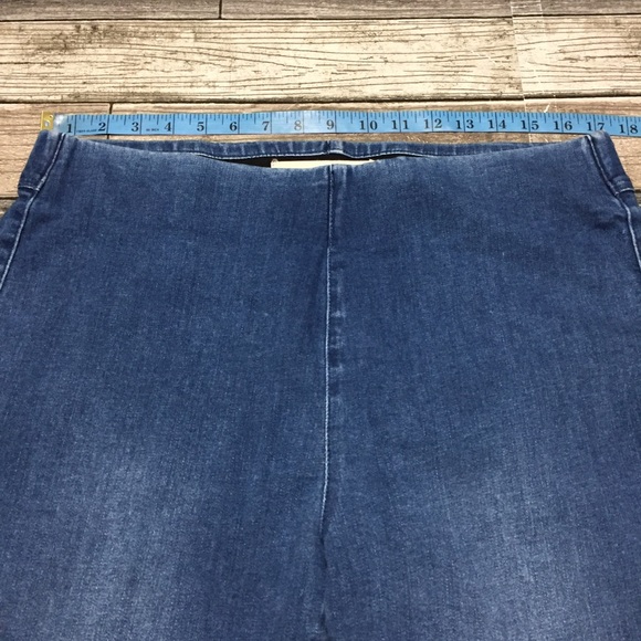 Soft Surroundings Pull On Skinny Jeans Women’s L Blue (Inseam 26) Stretch - Picture 4 of 10